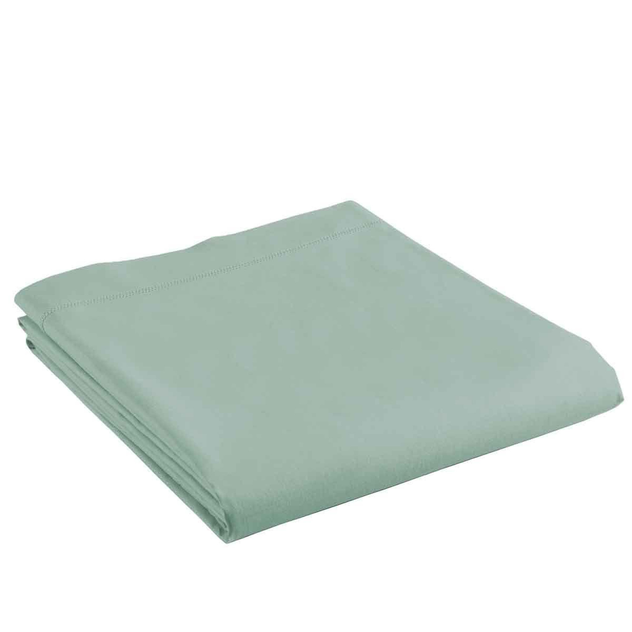 Voir la diapositive 2 : Douceur d'Intérieur Drap plat en coton  biolina  180x290cm sauge