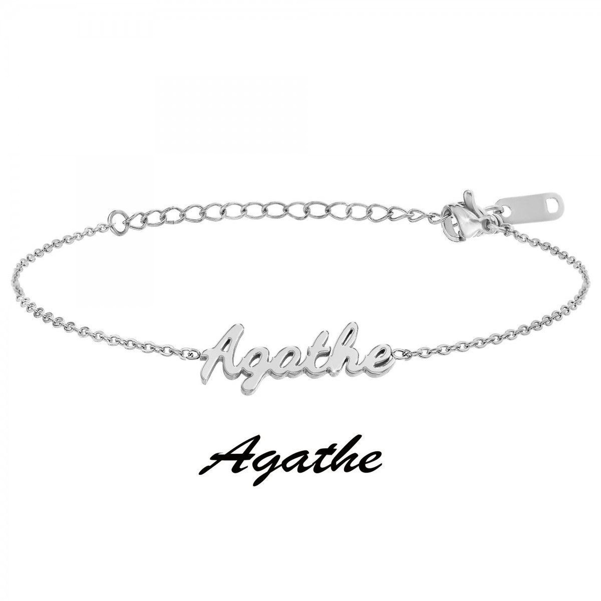 Voir la diapositive 3 : SC CRYSTAL Agathe - Bracelet prénom