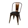 DIVERS Chaise vintage Liv H84 cm - Doré et noir