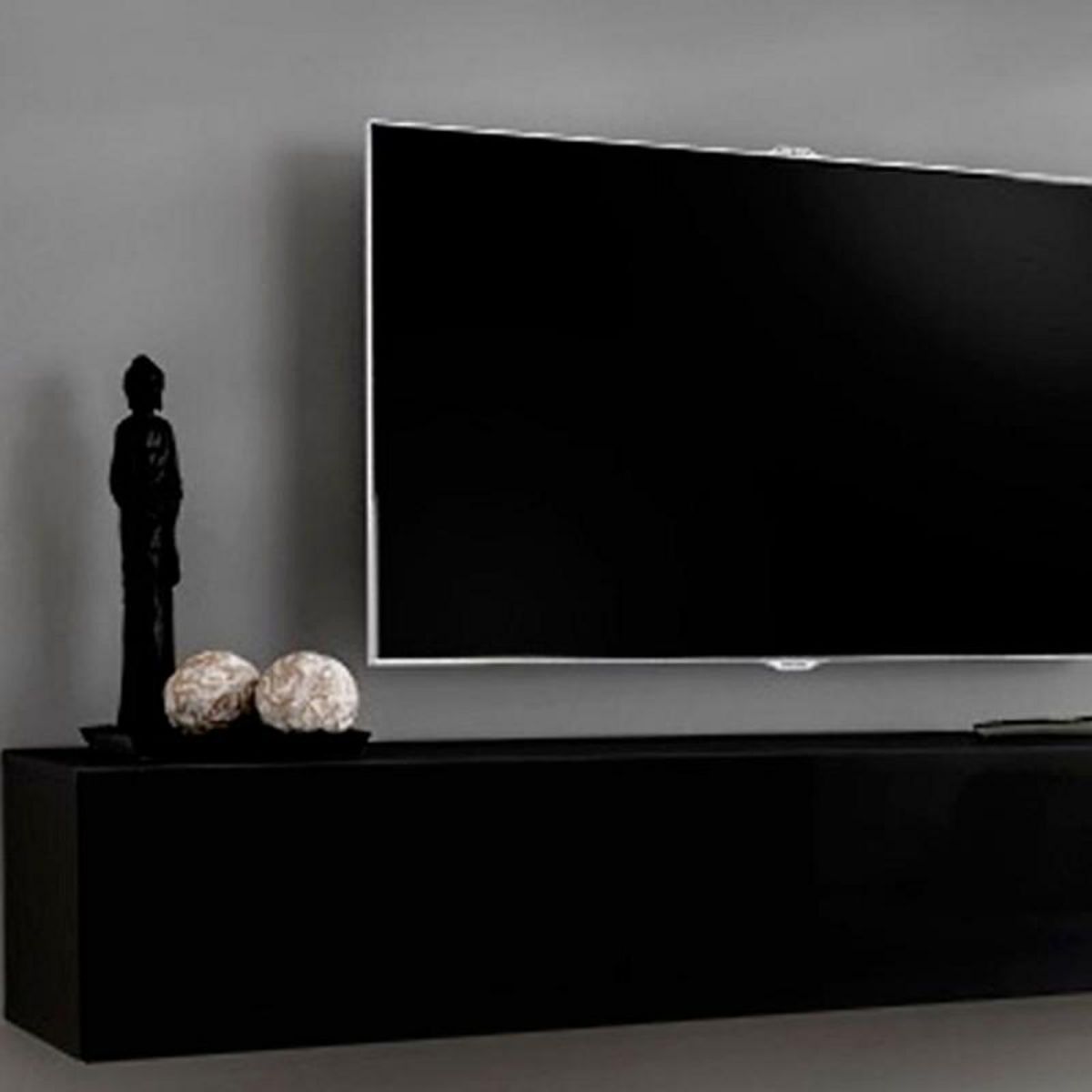 Paris Prix Meuble TV Mural Design  Switch IX  310cm Noir