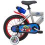 Voir la diapositive 2 : Marvel Vélo 14'' Garçon Licence  Avengers  pour enfant de 95/110 cm avec stabilisateurs à molettes - Plaque décorative avant - Porte bidon - 2 freins et pneus gonflables