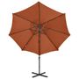Voir la diapositive 5 : VIDAXL Parasol de jardin en porte-a-faux avec mat et lumieres LED