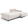 Voir la diapositive 2 : LISA DESIGN Rimini - canapé d'angle droit 4 places convertible avec coffre en tissu texturé