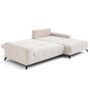 Voir la diapositive 2 : LISA DESIGN Rimini - canapé d'angle droit 4 places convertible avec coffre en tissu texturé