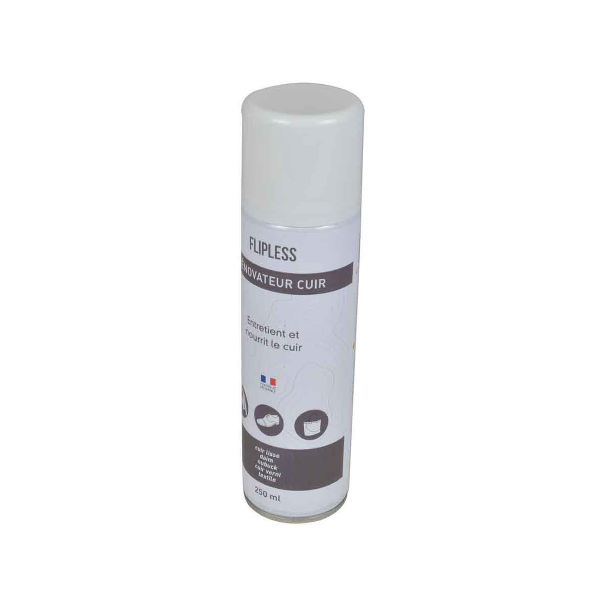 Voir la diapositive 2 : FLIPLESS Rénovateur de cuir  chaussures  250ml blanc