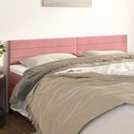 VIDAXL Tetes de lit 2 pcs Rose 80x5x78/88 cm Velours