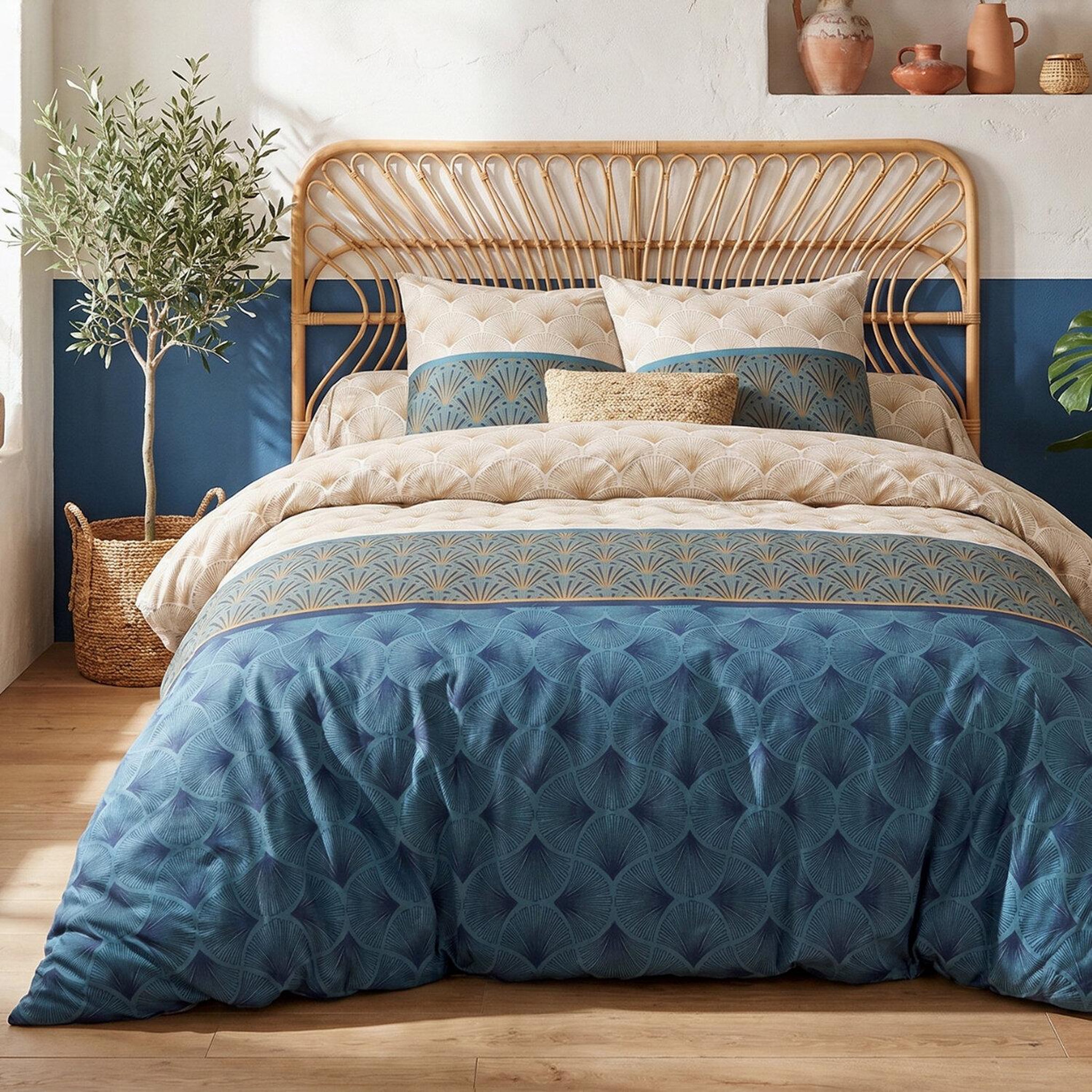 Voir la diapositive 1 : ATELIER DU COTON Parure housse de couette 100% coton 57fils -opal