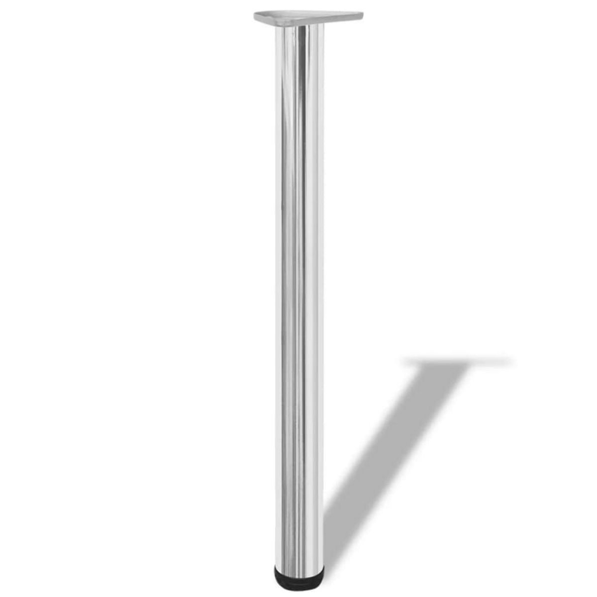 VIDAXL 4 pieds de table reglables en hauteur 710 mm Chrome