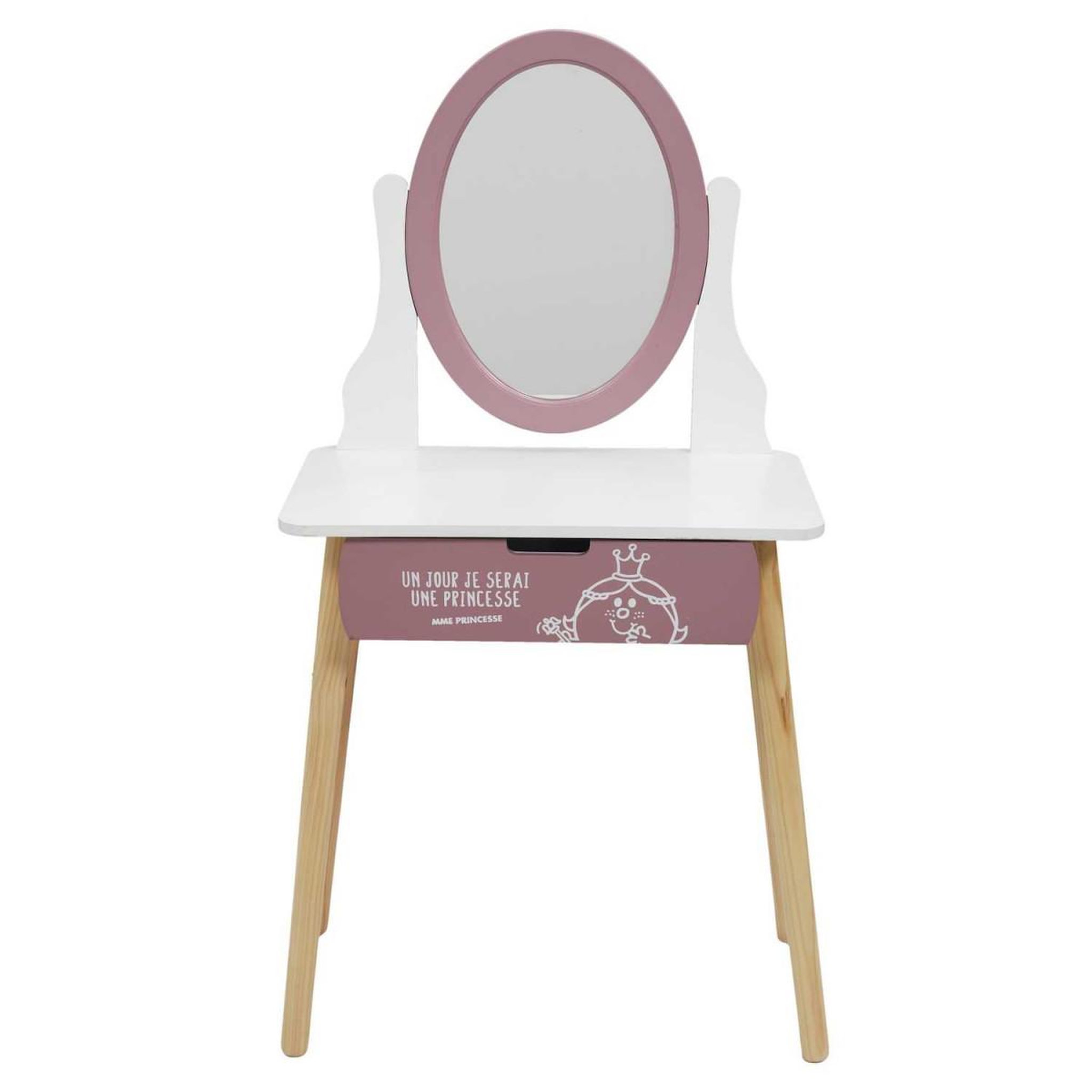Voir la diapositive 2 : The Home Deco Factory Coiffeuse enfant  monsieur madame  108cm rose