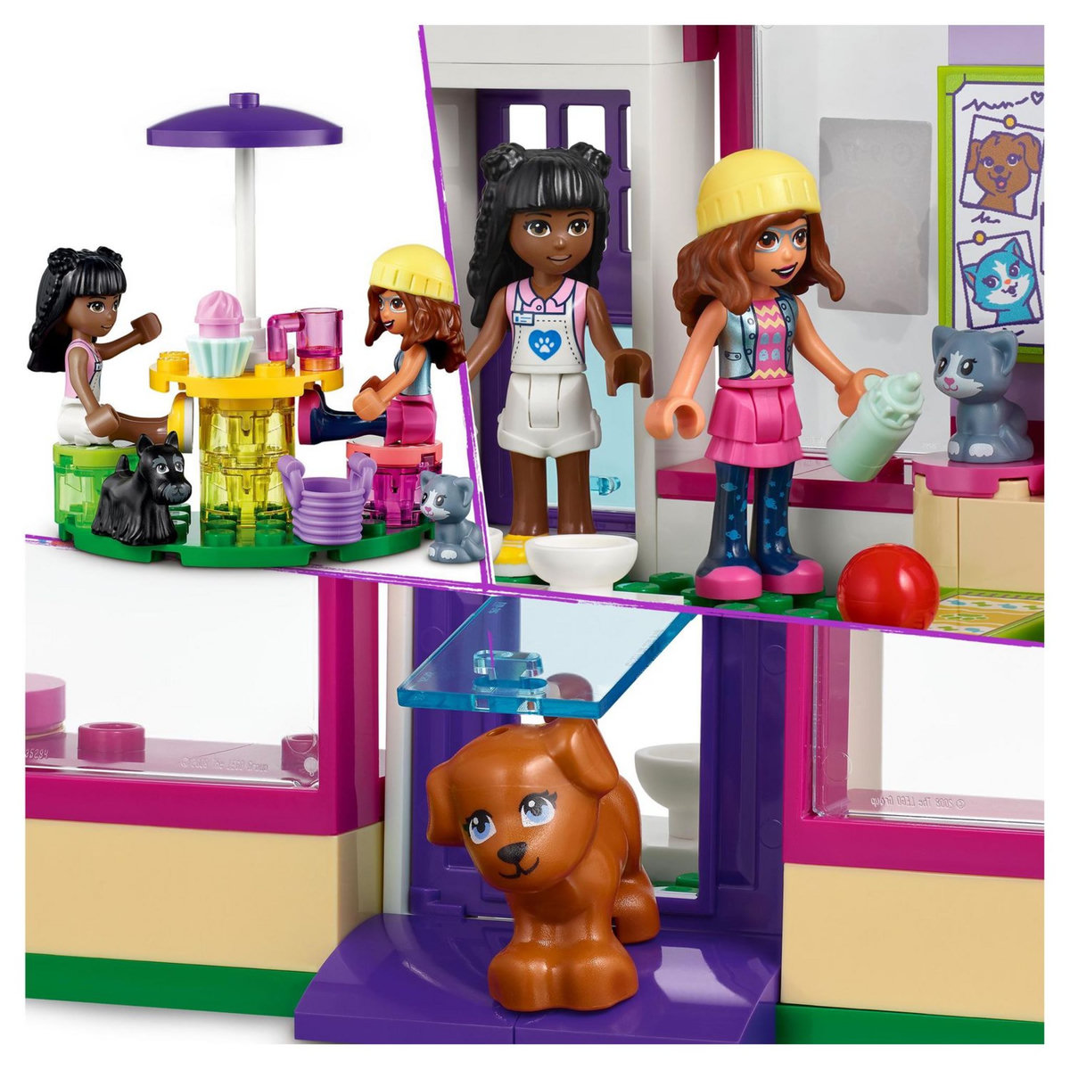LEGO Friends 41699 - Le Café d'Adoption des Animaux, Jouet avec Mini-Poupées