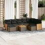 Voir la diapositive 1 : VIDAXL Salon de jardin avec coussins 10 pcs gris resine tressee