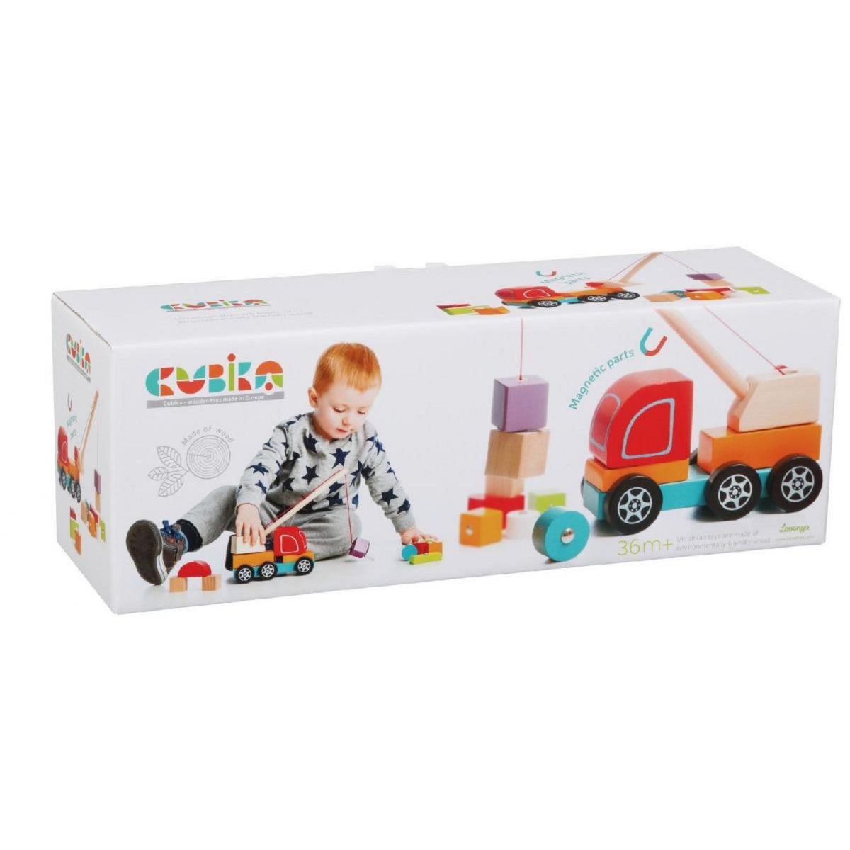 CUBIKA Camion en bois magnetique