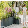 Voir la diapositive 3 : Eda Jardinière Muret Basalt Décor béton 116 L - Gris anthracite - Eda