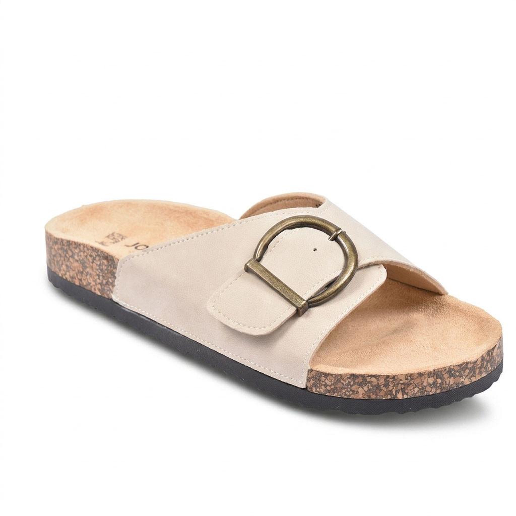 Voir la diapositive 1 : OZABI OZABI Sandales Mule Boucle Ronde Nubuck Noir Beige