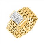 SC BOHEME Bague taille 54 SC Bohème ornée de Cristaux scintillants. Coloris disponibles : Jaune