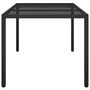 Voir la diapositive 4 : VIDAXL Table de jardin 150x90x75cm Verre trempe et resine tressee Noir