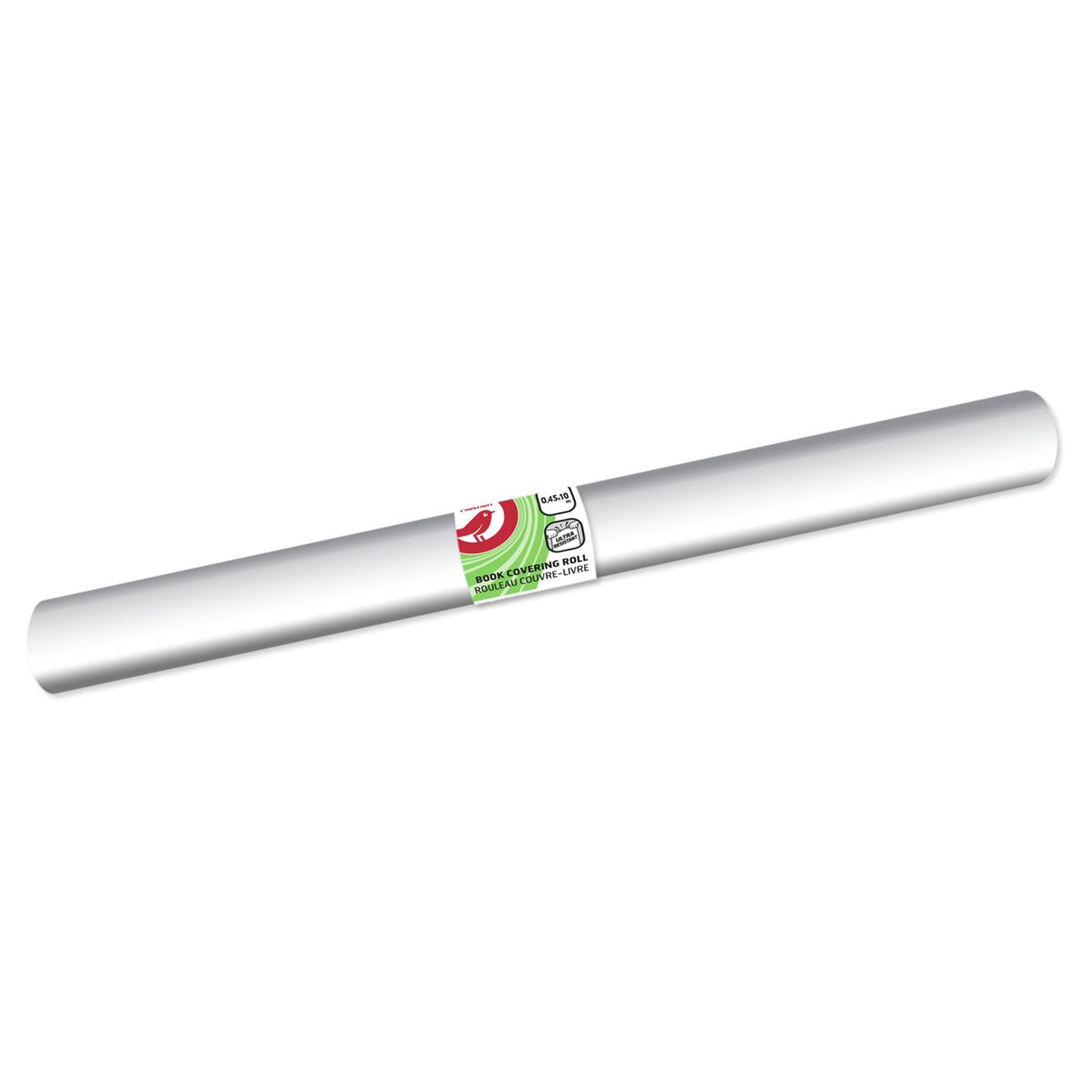 AUCHAN Rouleau couvre livre 0,45x10m lisse transparent 