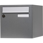 RENZ Boîte aux lettres normalisée 1 porte extérieur RENZ acier gris brillant