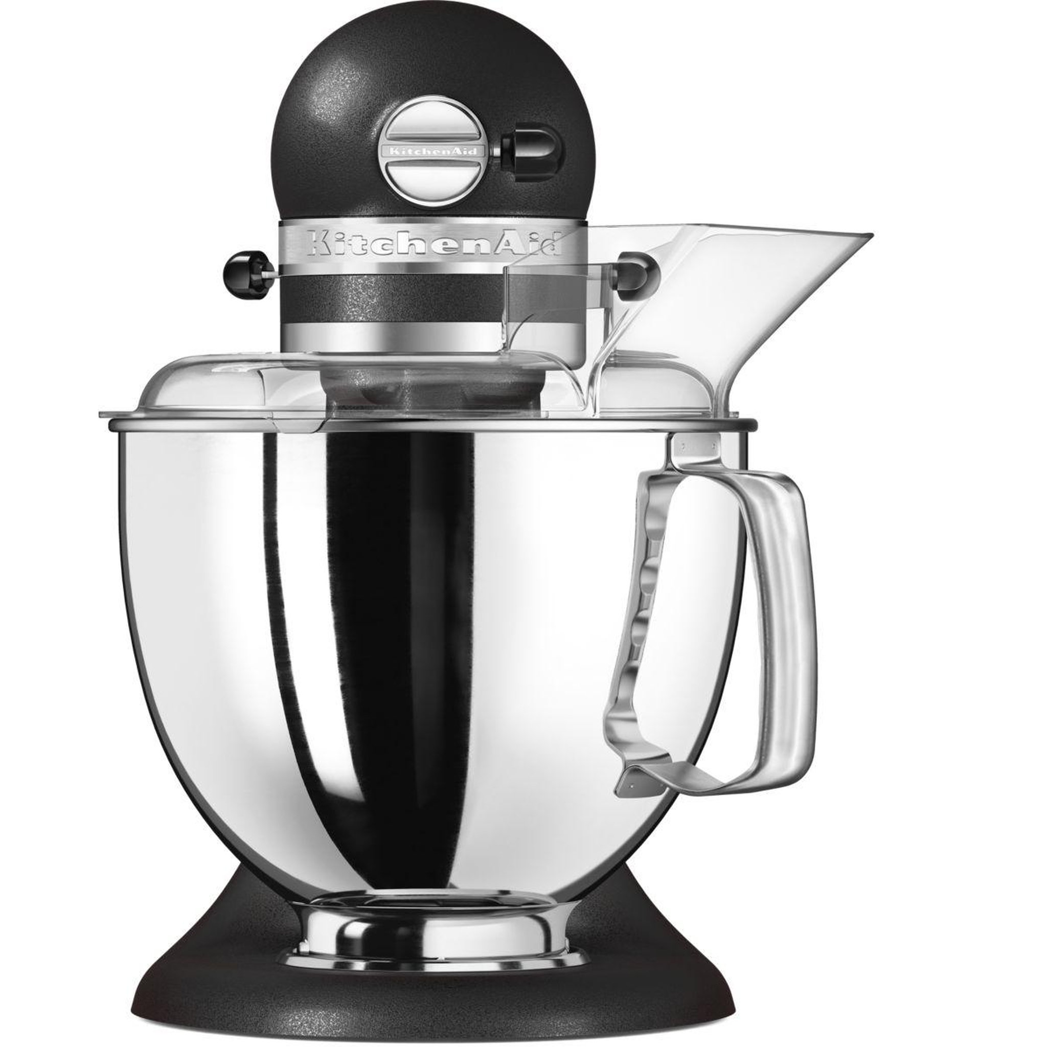 Voir la diapositive 4 : KitchenAid Robot pâtissier 5ksm175psebk artisan truffe noire, 4,8 l, bol avec poignée + bol 3 l, batteur souple et couvercle