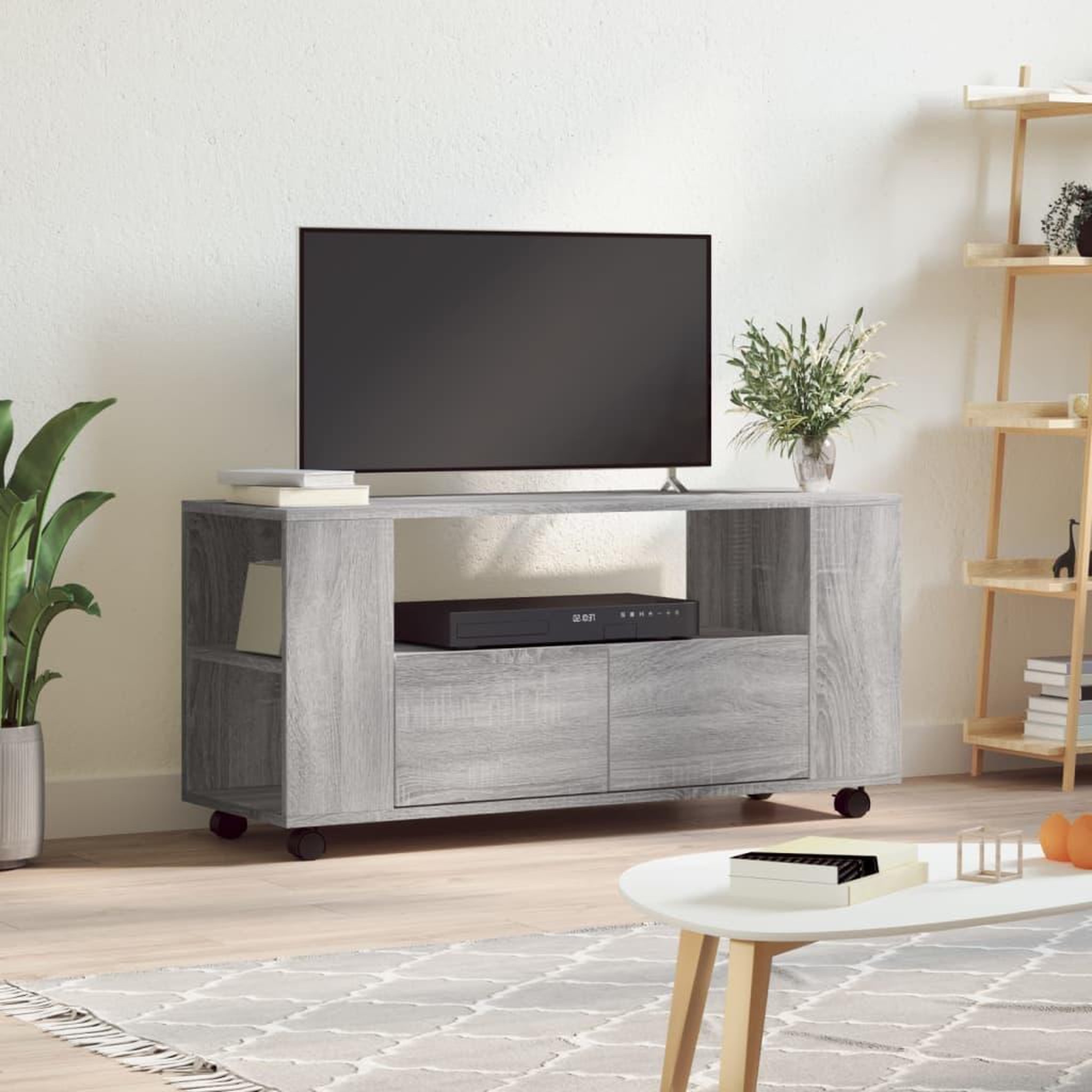 VIDAXL Meuble TV sonoma gris 102x34,5x43 cm bois d'ingenierie