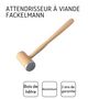 Voir la diapositive 4 : Fackelmann Attendrisseur à viande en bois Fackelmann Wood Edition