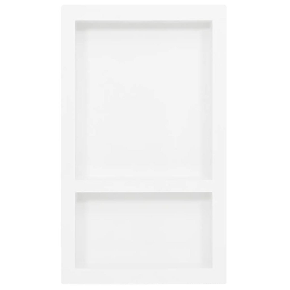 VIDAXL Niche de douche avec 2 compartiments Blanc brillant 41x69x9 cm