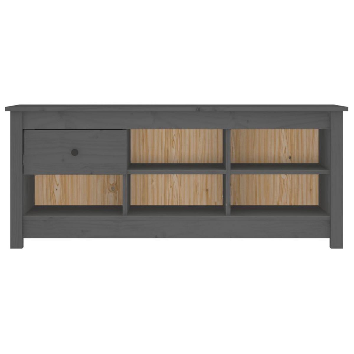 VIDAXL Armoire a chaussures Gris 110x38x45,5 cm Bois de pin massif