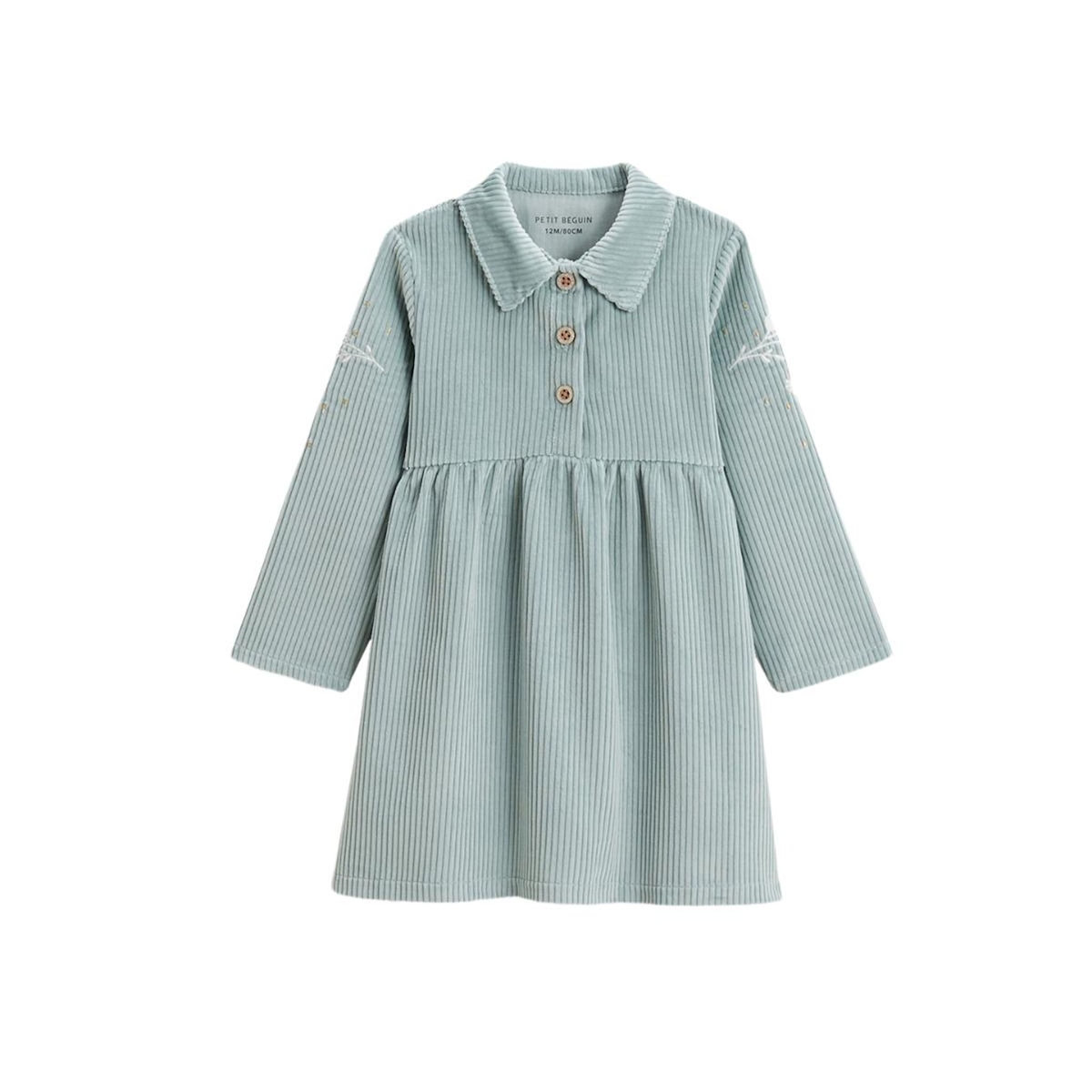 Petit Béguin Robe bébé en velours côtelé Alma