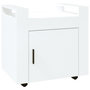 Voir la diapositive 2 : VIDAXL Chariot de bureau Blanc brillant 60x45x60 cm Bois d'ingenierie