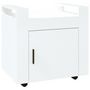 Voir la diapositive 2 : VIDAXL Chariot de bureau Blanc brillant 60x45x60 cm Bois d'ingenierie
