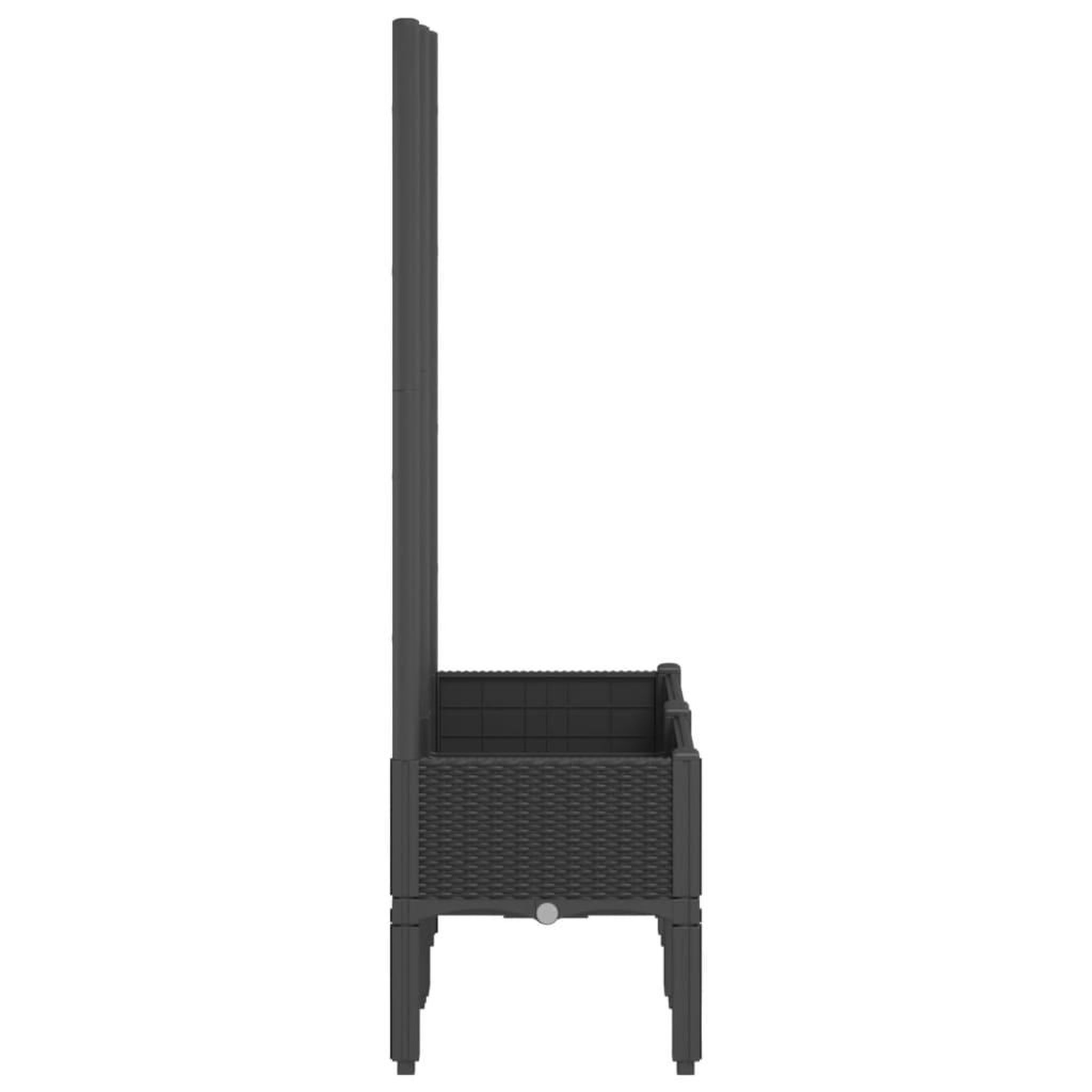 Voir la diapositive 4 : VIDAXL Jardiniere avec treillis noir 80x40x142 cm PP