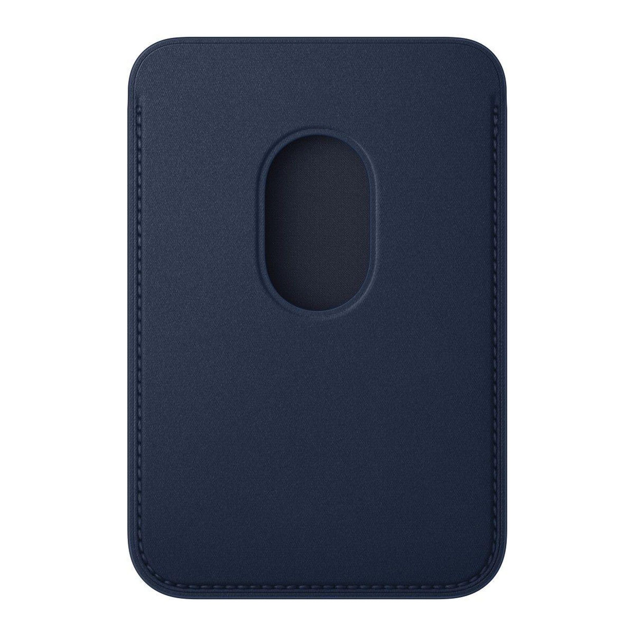 Voir la diapositive 2 : APPLE Porte-cartes en tissage fin bleu