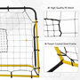 Voir la diapositive 5 : HOMCOM Filet de rebond de football - rebondisseur de football angle réglable - dim. 184L x 123H cm - jaune noir