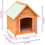 Voir la diapositive 6 : VIDAXL Niche pour chiens Bois de pin et de sapin massif 72x85x82 cm