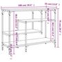 Voir la diapositive 6 : VIDAXL Table console avec etageres sonoma gris 100x35x75 cm