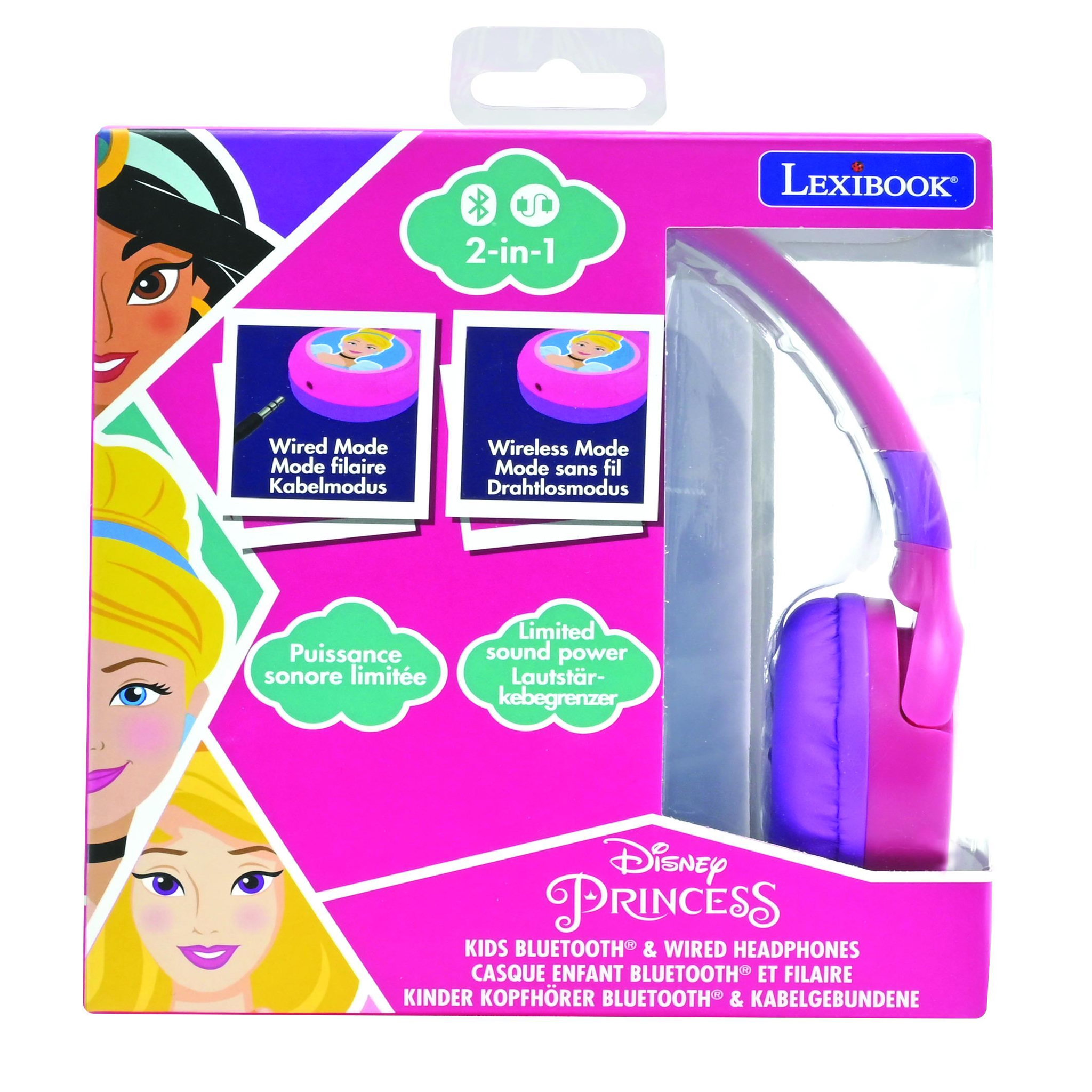 Voir la diapositive 6 : Lexibook Casque 2 en 1 Disney Princesse Bluetooth et Filaire avec limitation de son