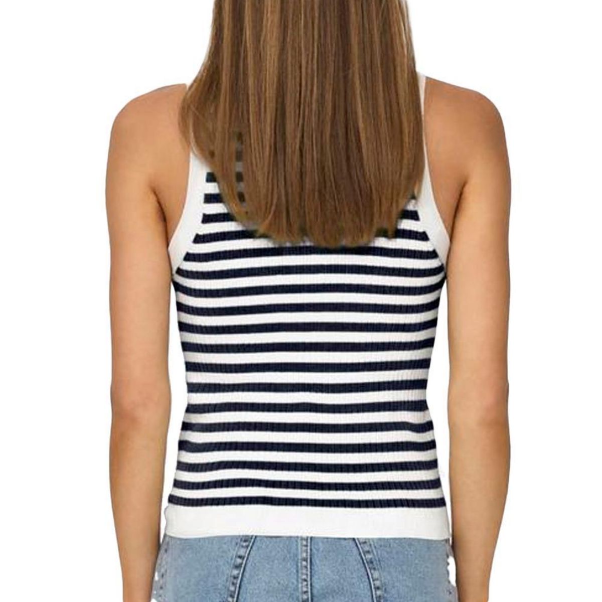 JACQUELINE DE YONG Top à Rayures Marine/Ecru Femme JDY Aya