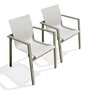 Voir la diapositive 1 : Paris Prix Lot de 2 Fauteuils de Jardin Empilables  Miami  84cm Kaki