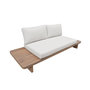 Voir la diapositive 1 : SWEEEK Banquette salon de jardin bois d'acacia 2 places beige - Zenzu