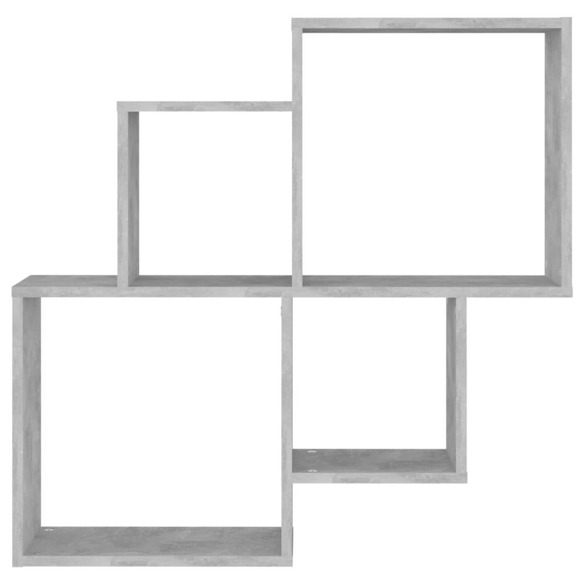 Voir la diapositive 3 : VIDAXL Etagere murale cube Gris beton 80x15x78,5 cm Bois d'ingenierie