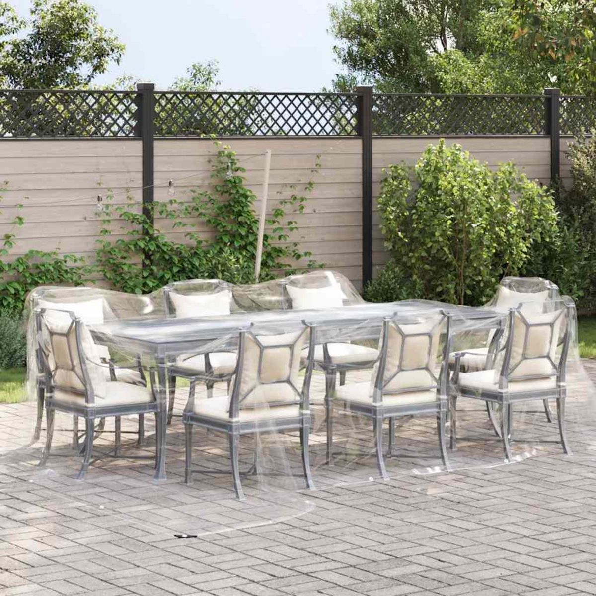 VIDAXL Bache transparente avec œillets 4x6 m PVC