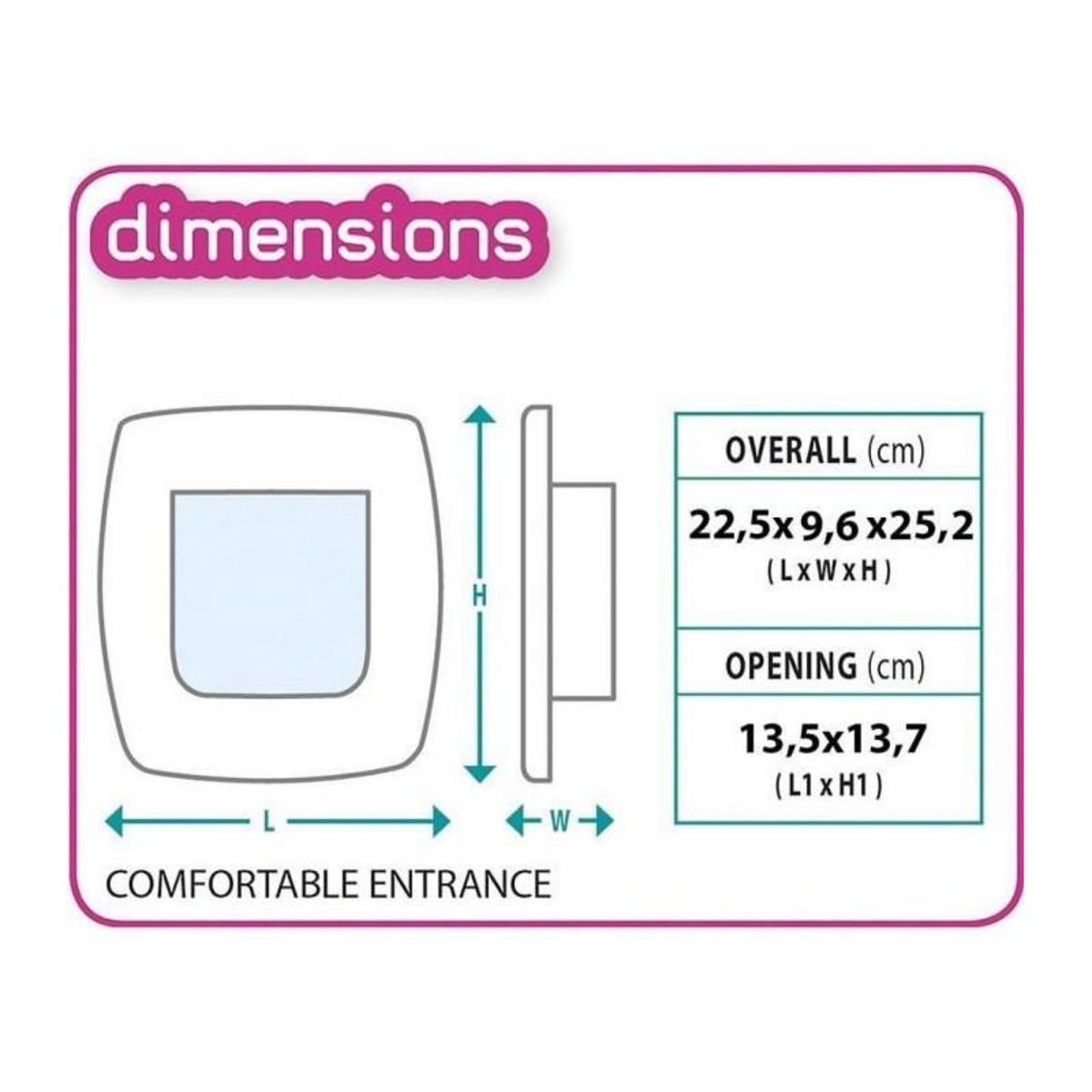 Ferplast Chatiere - FERPLAST - Swing 5 - 22,5 x 16,2 x 25,2 cm - Gris