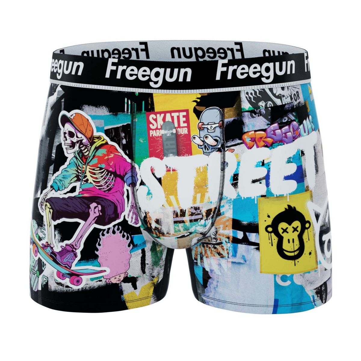 FREEGUN Lot de 3 boxers homme Pop Summer Art