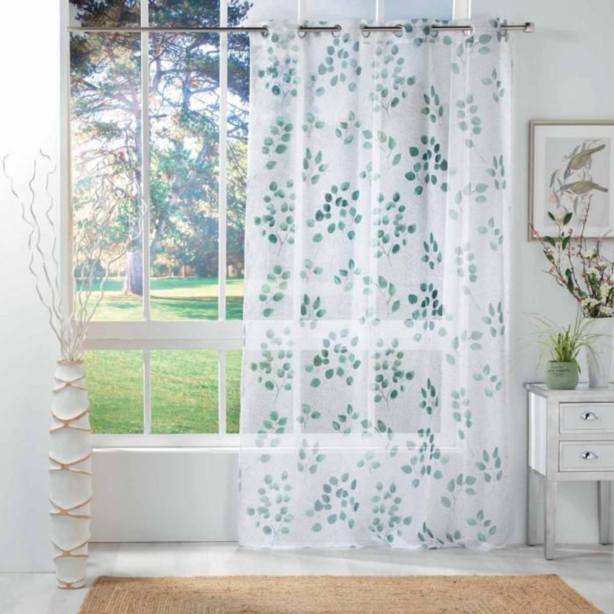 Paris Prix Rideau Voilage à Œillets  Antalya  140x240cm Blanc