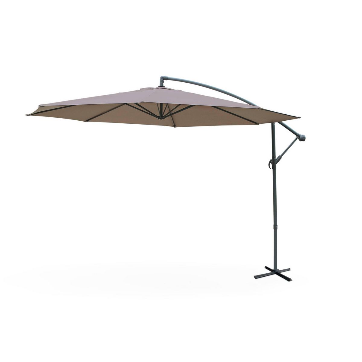 SWEEEK Parasol déporté rond Hardelot diamètre 350cm excentré  8 baleines