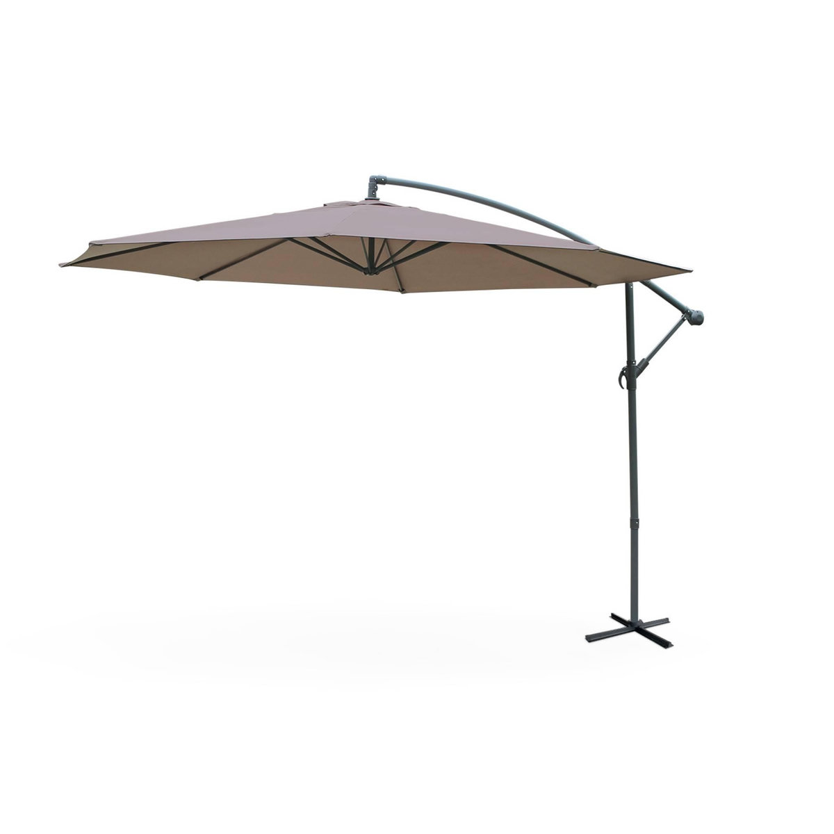 SWEEEK Parasol déporté rond Hardelot diamètre 350cm excentré  8 baleines