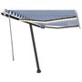 Voir la diapositive 2 : VIDAXL Auvent manuel retractable avec LED 350x250 cm Bleu et blanc