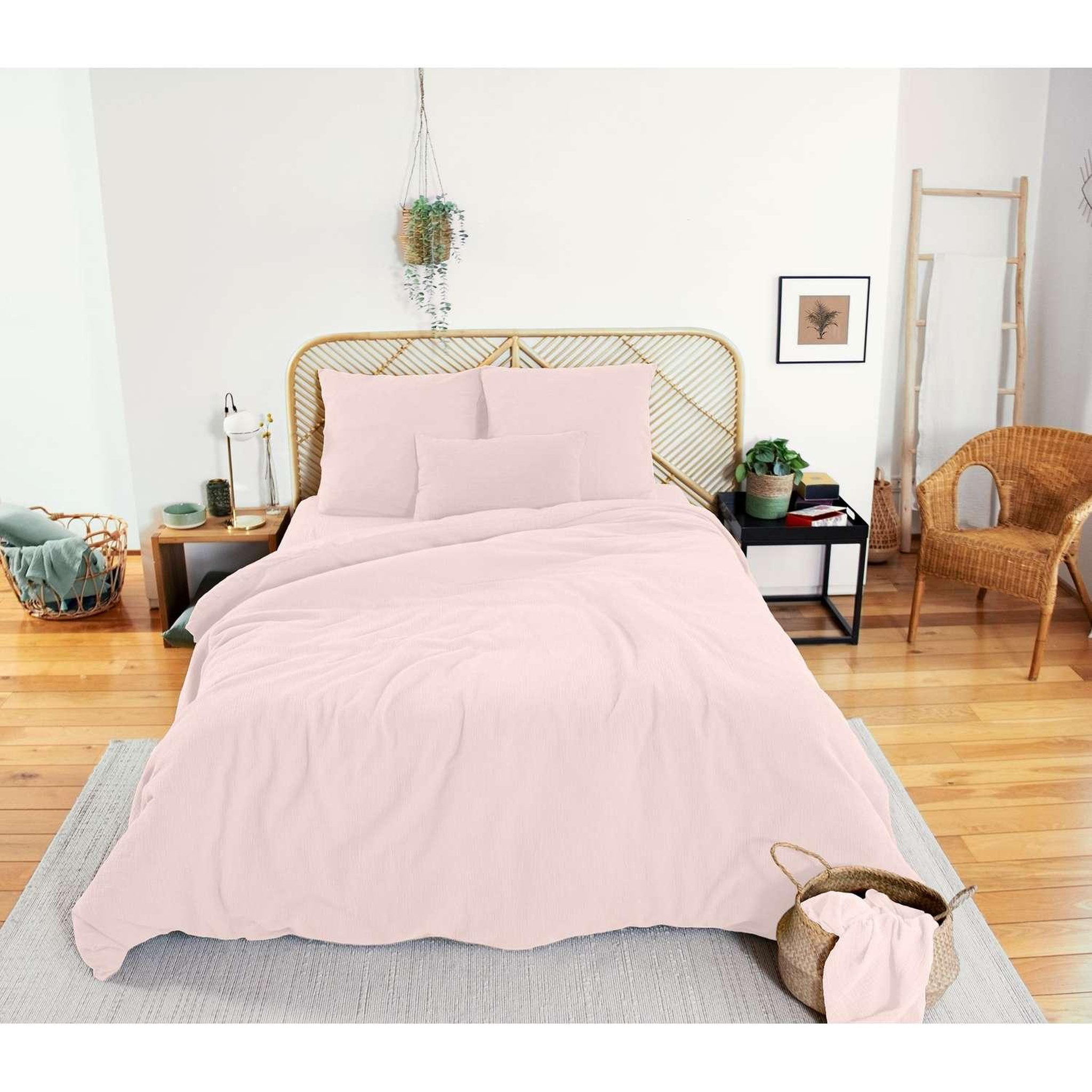 Voir la diapositive 2 : COTE DECO Parure de lit - Double gaze de coton