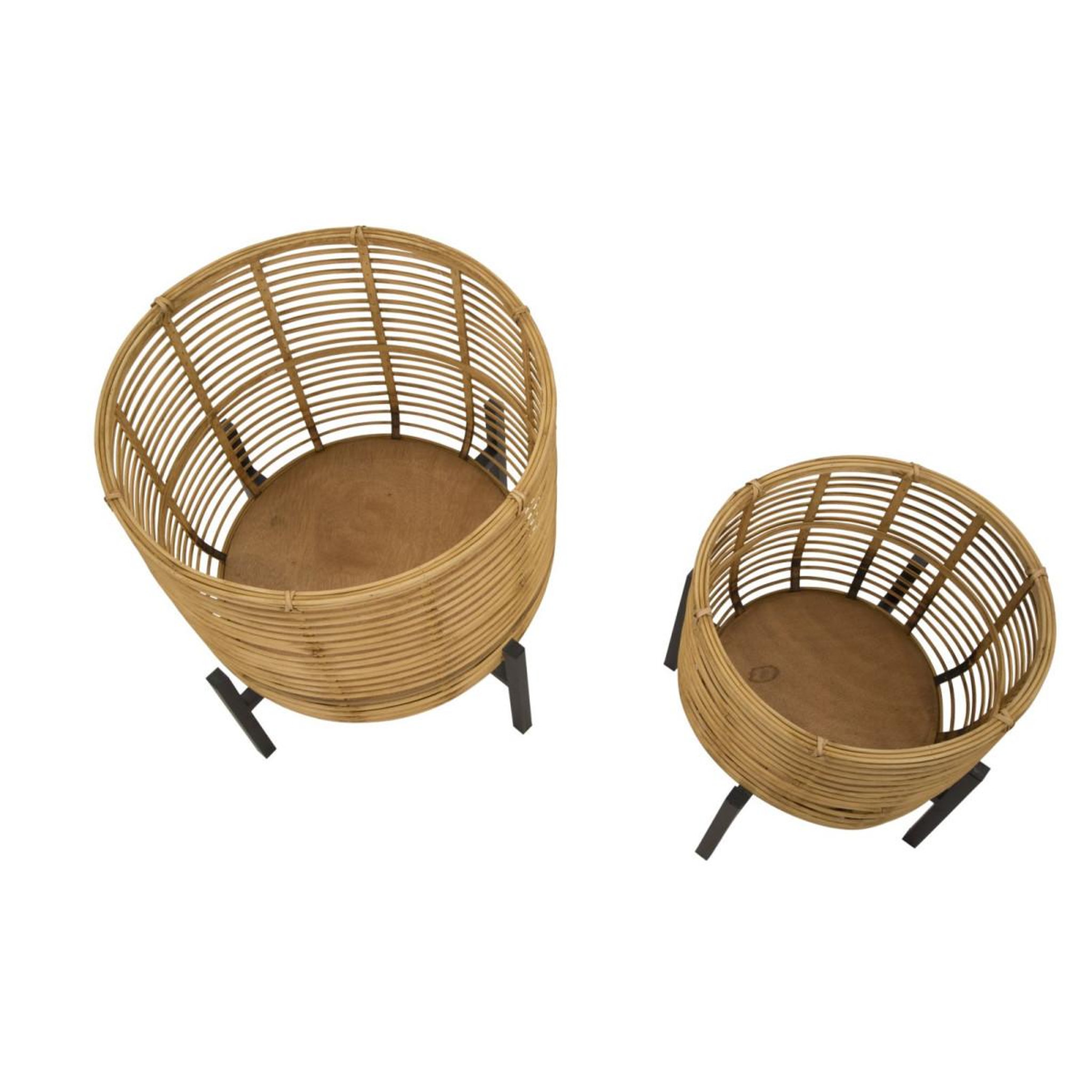 Voir la diapositive 2 : Paris Prix Lot de 2 cache-pots en rotin  elvia  47cm naturel