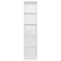 VIDAXL Bibliotheque a 5 niveaux Blanc brillant 40x24x175 cm Agglomere